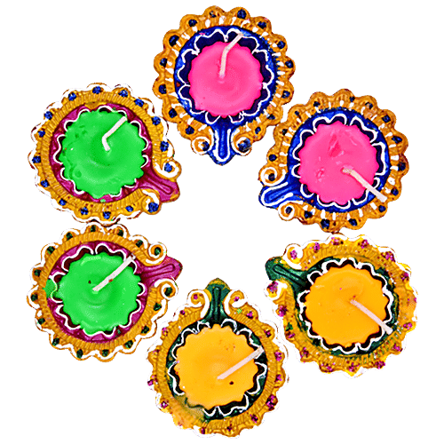 Dia Craft Dia Craft Designer Wax Diya Box, 6 pcs  