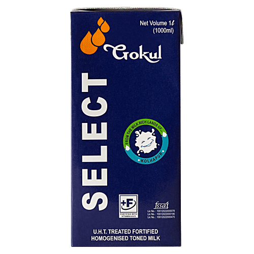 Buy Gokul Select UHT Treated & Homogenised Toned Milk Online at Best