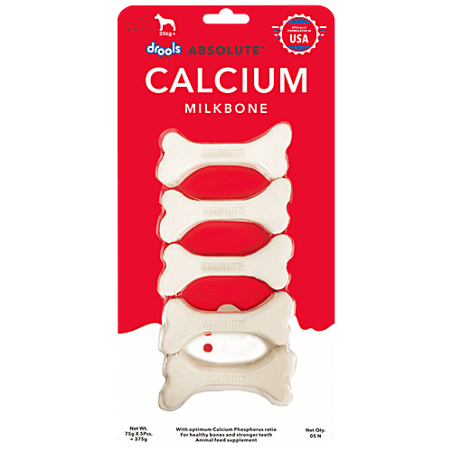 Buy Drools Absolute Calcium Milk Bone Dog Supplement for Large Breed Dogs Online at Best Price