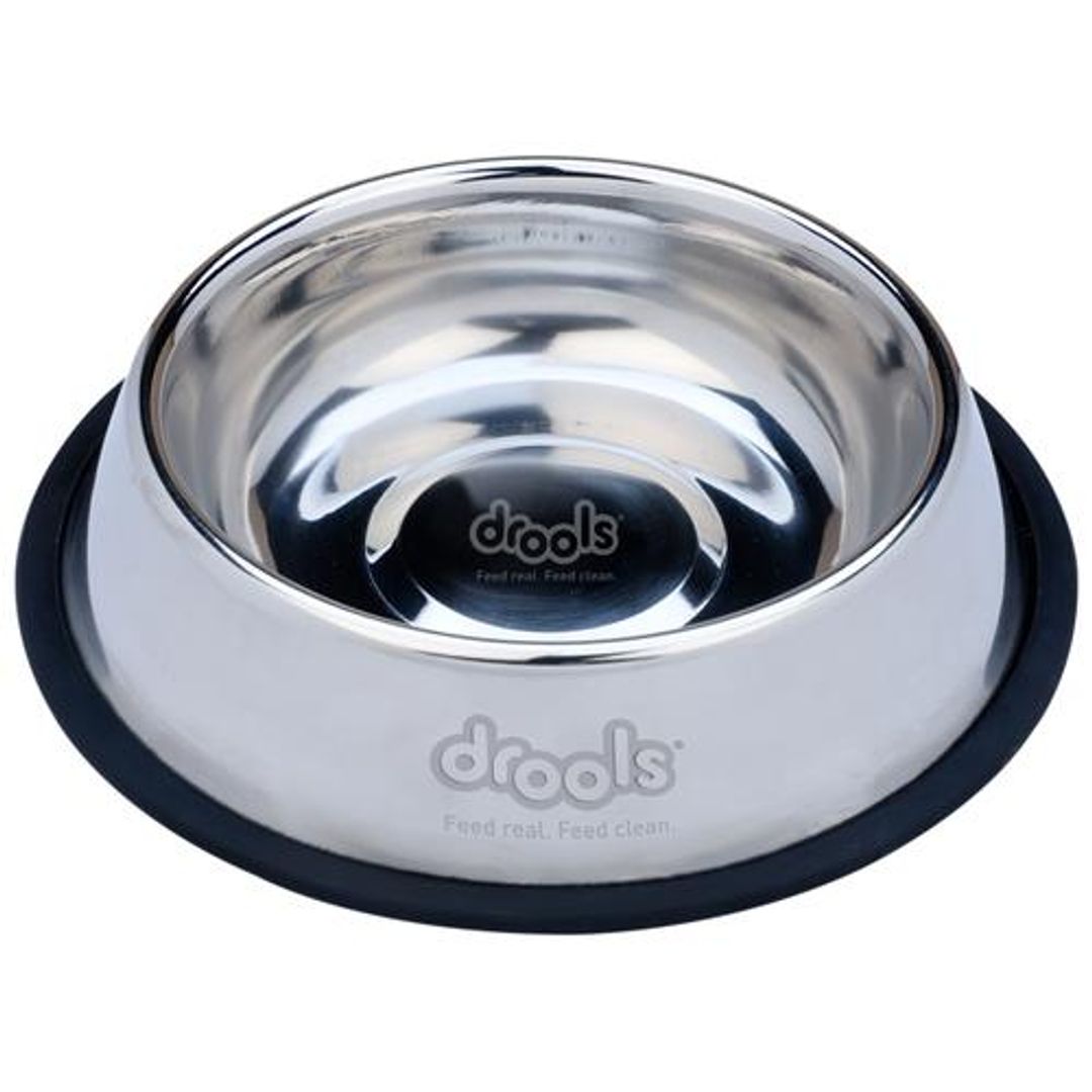Drools Stainless Steel Dog Feeding Bowl - Medium, 700 ml 