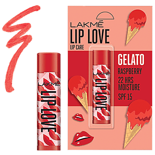 Lakme Lip Love Gelato Chapstick, 4.5 g Raspberry 