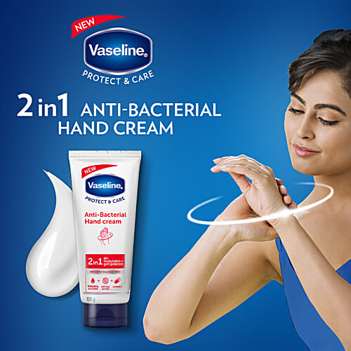 Buy Vaseline Protect & Care Anti Bacterial Hand Cream 2 in 1 Skin Moisturization + Germ