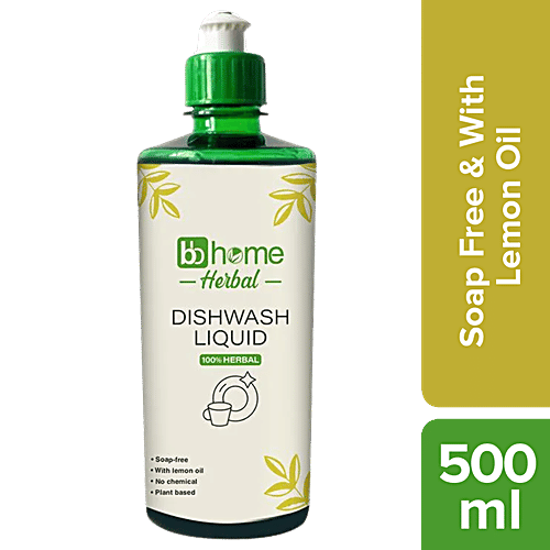 bb home Herbal Dishwash Liquid Gel, 500 ml Bottle 