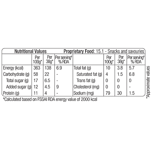 bb Gooddiet Multigrain Energy Bar Chocolate Chunk Vanilla, 38 g