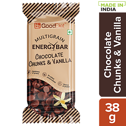 bb Gooddiet Multigrain Energy Bar Chocolate Chunk Vanilla, 38 g