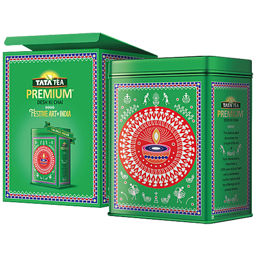 Tata Tea Premium Festive Pack - Art Of India Collection, Warli Painting, West, 250 g  