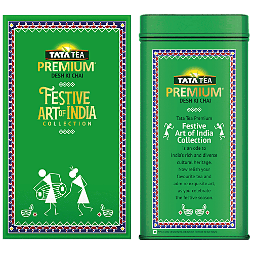 Tata Tea Premium Festive Pack - Art Of India Collection, Warli Painting, West, 250 g  