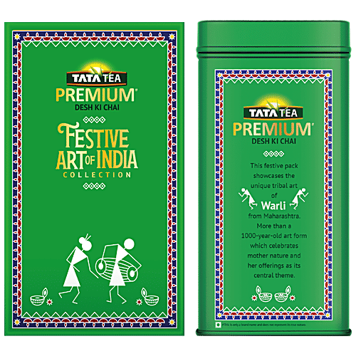 Tata Tea Premium Festive Pack - Art Of India Collection, Warli Painting, West, 250 g  