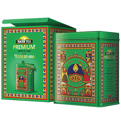 Tata Tea Premium Festive Pack - Art Of India Collection, Phad Painting, North, 250 g  