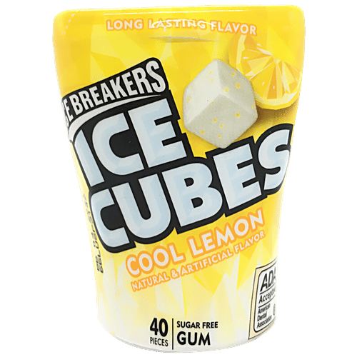 Ice Breakers Ice Cubes Cool Lemon, 91 g Polypack Long Lasting Flavor