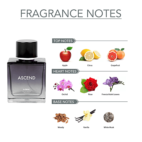 Ajmal Ascend Eau De Parfum Oriental Perfume - Office Wear For Men & Women, 100 ml  