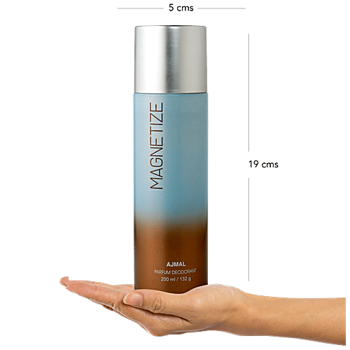 Ajmal Magnetize Parfum Deodorant - Aromatic Woody Fragrance, 200 ml  