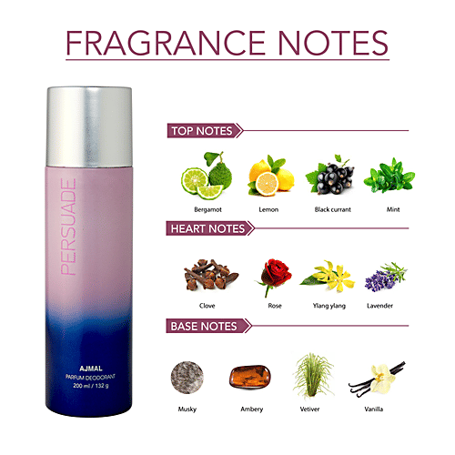 Ajmal Persuade Parfum Deodorant - Citrus Aromatic Fragrance, 200 ml  