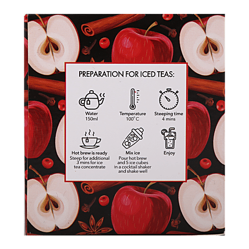 Karma Kettle Savanna Iced Tea With Spiced Apple & Rooibos, Caffeine Free, 40 g (20 Bags x 2 g each) Caffeine Free