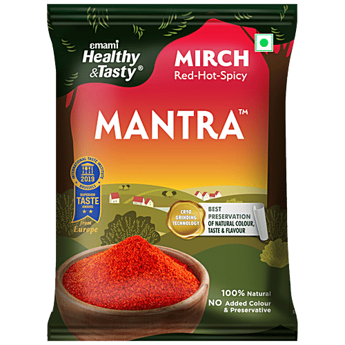 Emami Healthy & Tasty Mantra Mirch Powder /Red Chilli Powder, 100 g Pouch Natural, No Added Colour & Preservatives