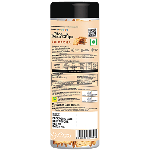 Buy The Harvest Bowl Rice & Bean Chips Sriracha Online at Best Price of Rs 211 bigbasket
