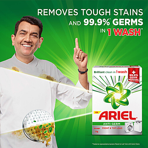 Buy Ariel AntiGerm Laundry Detergent Powder Top & Front Load Online