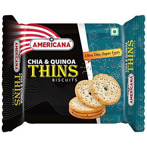 Americana  Americana Chia & Quinoa Thins Biscuit, 75 g  