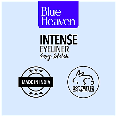 Blue Heaven Intense Kajal + Liner Duo, 0.30 g Jet Black Water Proof, Smudge Proof