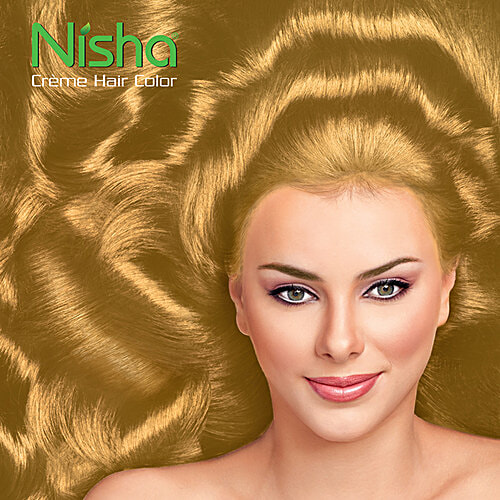 Nisha Creme Hair Colour, 1 pc (30 ml + 20 g) 100% Grey Coverage & No Ammonia