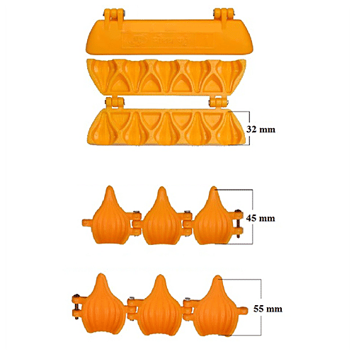DS Ganpati Modak Sancha/Mould/Patti - Assorted Colour, 3 pcs  