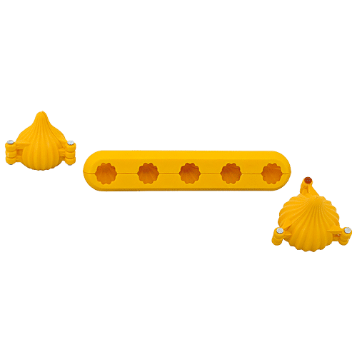 DS Ganpati Modak Sancha/Mould/Patti - Assorted Colour, 3 pcs  