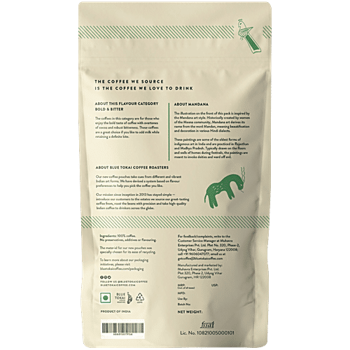 Blue Tokai Vienna Dark Roast Whole Beans Arabica Coffee, 250 g Pouch