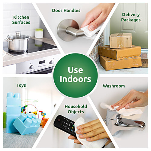 Ajax Eco Multipurpose Sanitizing Wipes - Lavender, 100% Natural, Made from Bamboo, 110 pcs  Removes 99.9% of Germs