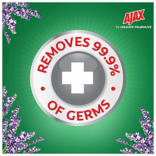 Ajax Eco Multipurpose Sanitizing Wipes - Lavender, 100% Natural, Made from Bamboo, 110 pcs  Removes 99.9% of Germs
