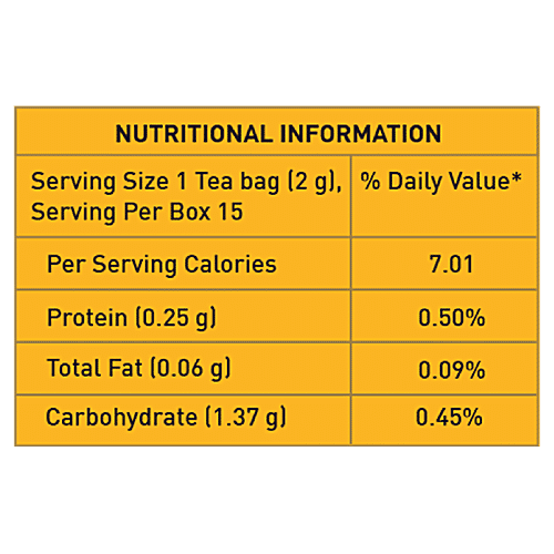 VAHDAM Herbal Tea - Organic Turmeric Chamomile, 30 g (15 Pyramid Bags x 2 g each) 