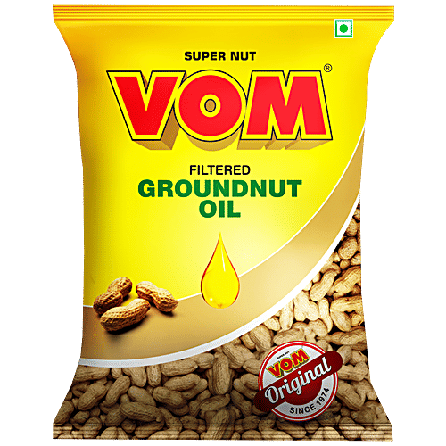 VOM Ground Nut Oil, 1 L Pouch