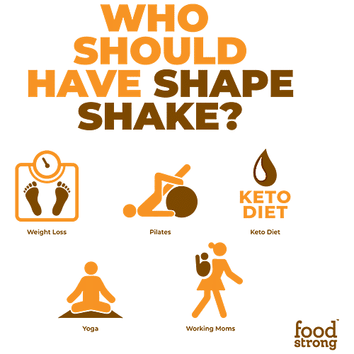 Food strong Shape Shake - Kesar Badam Lite, 16 Servings, 528 g