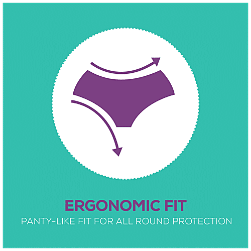 Evereve Evereve Ultra Absorbent Disposable Period Panties - M - L, , 360 Degree Anti-Leakage Protection, with Everlock Technology, 2 pcs, 2 pcs  