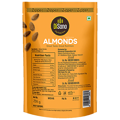 Disano Californian Almonds, 250 g  