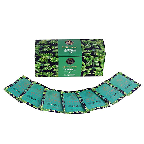 Karma Kettle Mint Magic Green Tea With Peppermint, Lemongrass & Spearmint, 100 g (50 Bags x 2 g each) Caffeine Free