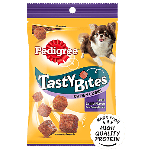 Pedigree Tasty Bites Chewy Cubes - Lamb Flavour, 50 g