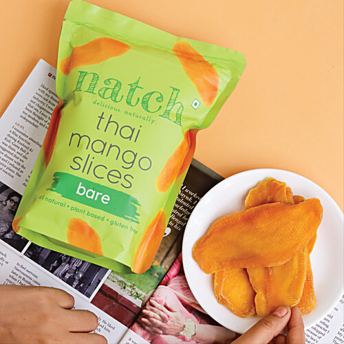 Natch Mango Slices - Bare, Natural, Vegan, Rich In Vitamin C, 150 g  No Preservatives