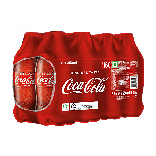 Coca-Cola Soft Drink, 250 ml Pack of 8 
