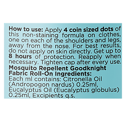 Good Knight Mild Bloom Fabric Roll On - Personal Repellent, 8 ml  Mild Bloom Fragrance
  Natural Actives