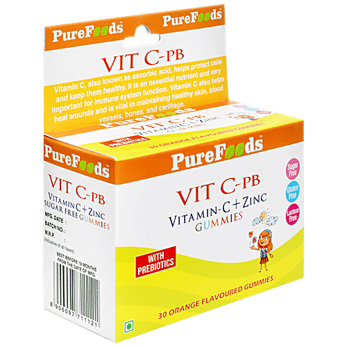 Buy PureFoods Vit C Pb, Vitamin C + Zinc Gummies For Kids Online at