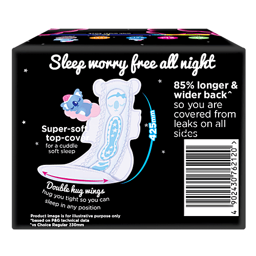 Whisper Bindazzz Nights Koala Soft Sanitary Pads - XXXL+, 8 pcs  