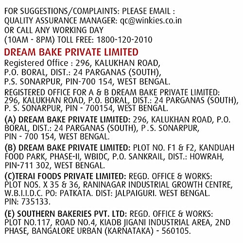 Winkies Marble Sliced Cake - Lemon & Raspberry, Fluffy, Soft, Rich In Taste, 110 g Carton 