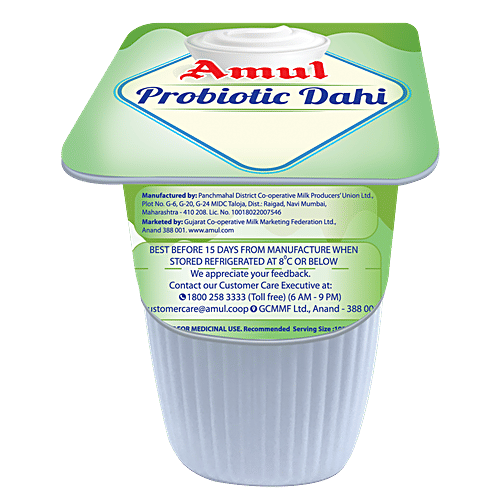 Amul Probiotic Dahi, 180 g Cup 