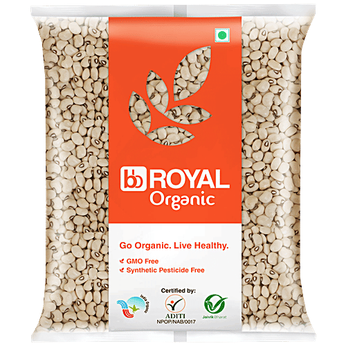 bb Royal Organic - Lobia/Alasandee Kaalu, White, 1 kg  GMO Free, Synthetic Pesticide Free
