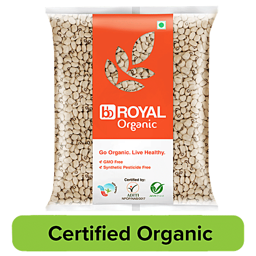 bb Royal Organic - Lobia/Alasandee Kaalu, White, 1 kg  GMO Free, Synthetic Pesticide Free