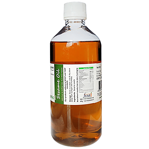 Earthon Organic Sesame Oil/White Til Oil, 500 ml  