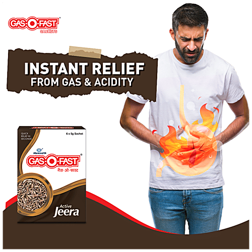 Mankind Gas-O-Fast, Active Jeera, 5 g (Pack of 6)