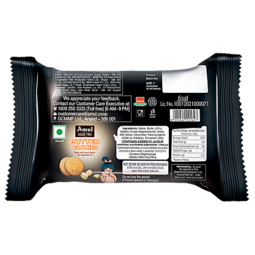 Amul Sugar Free Cookies, 50 g Polyfilm 