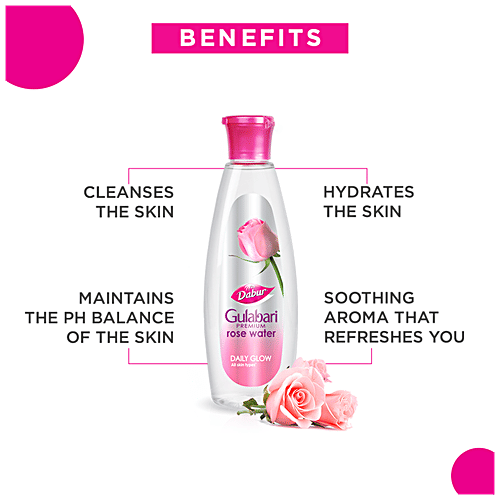 Dabur Gulabari Premium Rose Water – 100% Natural, 400 ml  