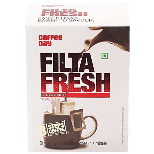Coffee Day Filta Fresh Classic Coffee, 200 g (20 Sachets x 10 g each) 